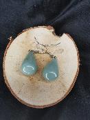 Boucle d'oreille en aventurine verte 