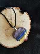 Pendentif en forme de coeur en 7 chakras