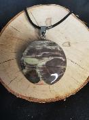 Pendentif agate fleur 