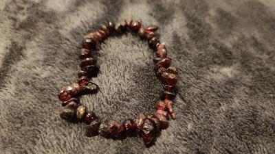 Bracelet Baroque en chips de grenat