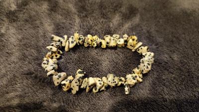 Bracelet Baroque en chips de jaspe dalmatien