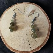Boucle d'oreille en labradorite, Bubble's