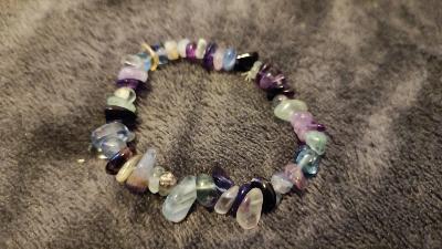 Bracelet Baroque en chips de fluorite