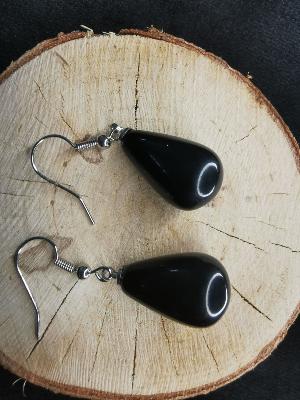 Boucle d'oreille en onyx 