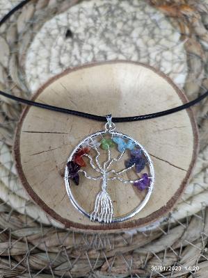 Pendentif Arbre de Vie 7 Chakras