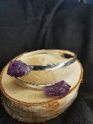 Bracelet jonc améthyste 