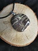 Pendentif agate fleur 