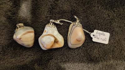 Pendentif agate abricot