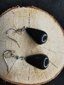 Boucle d'oreille en onyx 