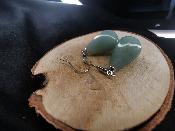 Boucle d'oreille en aventurine verte 