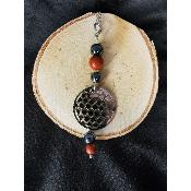 Collier jaspe rouge et hmatite