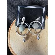 Boucle d'oreille en amazonite