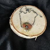 Bracelet en unakite et pierre de lune blanche
