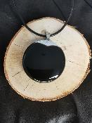 Pendentif en agate noire 